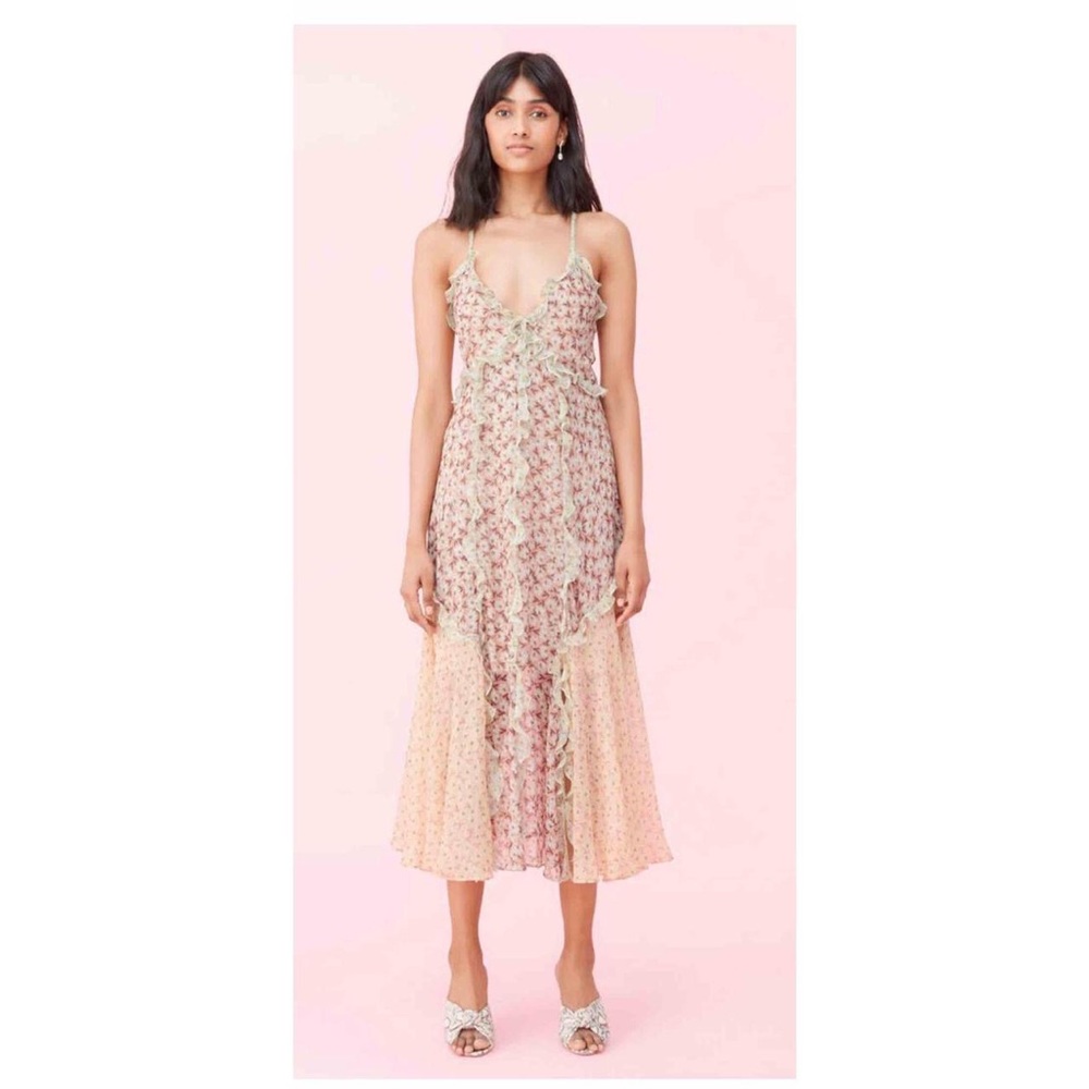 Rebecca Taylor Lucia Fleur Silk Dress